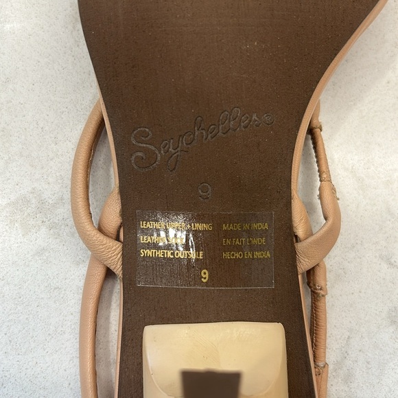Seychelles Banks Leather Sandal Square Toe Neutral Kitten Heel 9 - Picture 2 of 16
